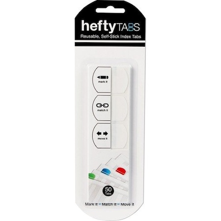 Lee Products Co HEFTY INDEX PLASTIC TABS, REMOVABLE, 1X1 LEE13105